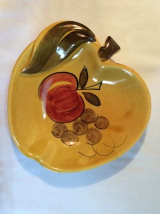 Vintage Los Angeles California Pottery Usa Apple Shape Tuscan Bowl Art Deco Tray