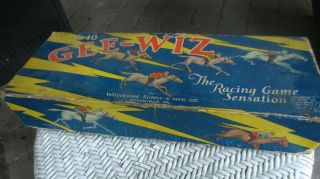 Gee Wiz The Racing Game Sensation - Vintage Wolverine Supply & Mfg.  Co.  W/ Box