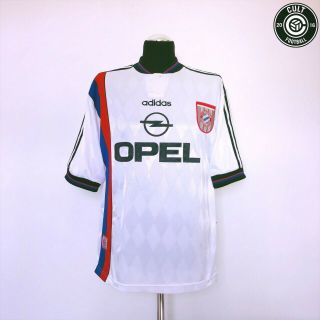 Bayern Munich Vintage Adidas Away Football Jersey Shirt 1995/97 (l)