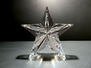 Vintage Waterford Crystal Standing Star Paper Weight 3 3/4 " Made In Ireland