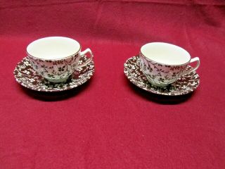 Vintage Set Of 2 Laura Ashley Susanna Johnson Brothers England Tea Cup Saucer
