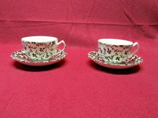 Vintage Set of 2 Laura Ashley Susanna Johnson Brothers England Tea Cup Saucer 2