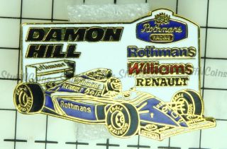 Damon Hill F1 Rothmans Williams Renault Vintage Lapel Pin