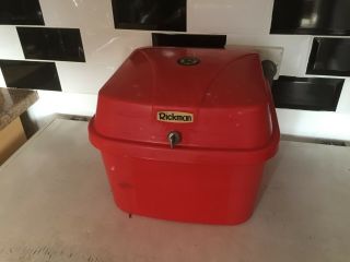 Rickman Motorcycle/scooter Vintage Top Box Red Made In England With Key