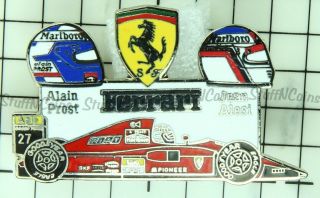 Alain Prost Jean Alesi Ferrari 27 Marlboro Vintage Lapel Pin