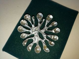 Vintage Jewellery Modernist Silver Brooch