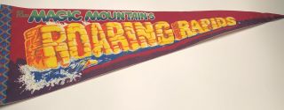 Vintage Six Flags Magic Mountain’s Roaring Rapids Pennant Flag