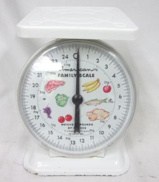 Vtg American Family Scale 11kg 25lb 50g Portion Dial Scale Kitchen Food Measure
