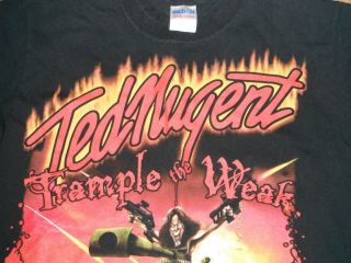 Vtg Ted Nugent Trample The Weak Hurdle The Dead Tour 2010 Shirt Men ' s SMALL 3