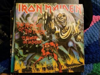 Vintage Iron Maiden " The Number Of The Beast/el Numero De La Beastia " Vinyl.