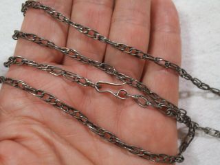 Vintage Sterling Silver Hand Made Pcj Mexico Double Link Chain 24 " Necklace - 12g