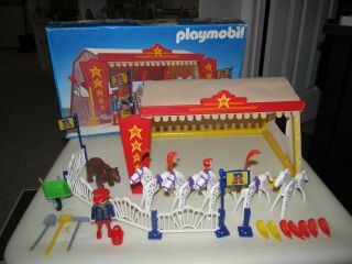 Vintage 1991 Playmobil Circus Horse Show Tent Set No.  3730