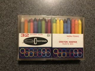 Vintage Whitman Crayons 32 Pack,  1950’s Or 1960’s 3 Crayons Missing