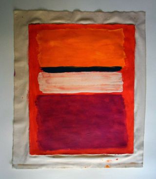 Vintage Abstract Painting Signed On The Back Mark Rothko,  Modern Art 2