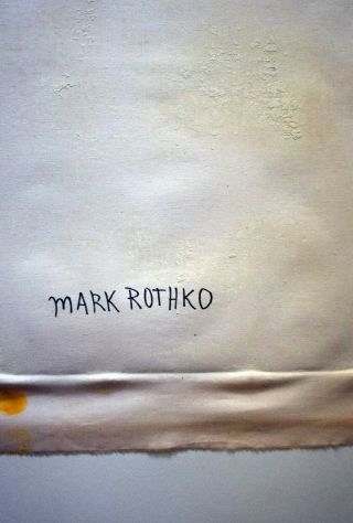 Vintage Abstract Painting Signed On The Back Mark Rothko,  Modern Art 3