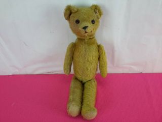 Rare Early Golden Mohair Teddy Bear Button Eyes 14 " Fully Jointed Must