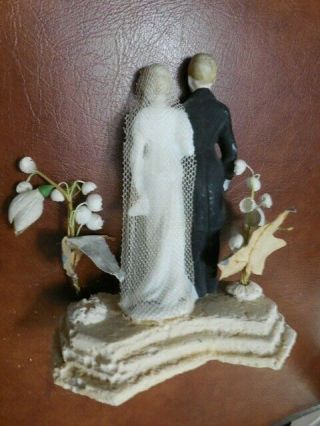 Vintage Bride and Groom Wedding Cake Topper 3