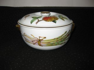 Royal Worcester Evesham Gold Small Round Covered Casserole Entree Dish Vintage