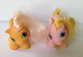 Vintage My Little Pony Dibbles And Nibbles,  Newborn Twin Ponies,  Hasbro