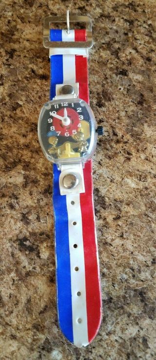 Vtg Merry Plastic Teeter Totter Toy Watch 1970’s See Saw