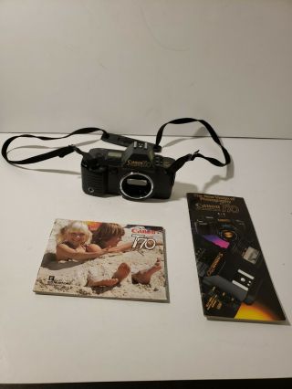 Vintage Canon T70 35mm Camera Body With Strap 100 With Manuals Euc