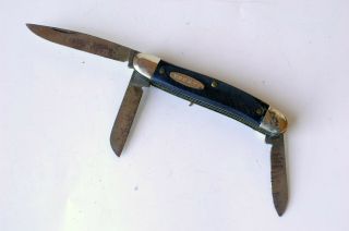Vintage Ranger Prov.  Usa 3 Blade Folding Pocket Knife Patent 3,  317,  996