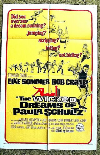 Vintage Tv Stars Sex Comedy Riot Bob Crane & Werner Klemperer 1968 Poster - " Wic