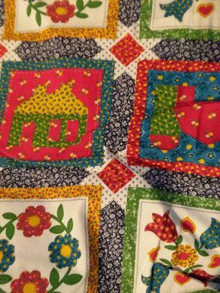 Cheater Quilt Fabric Vintage Floral Patchwork 2,  Yds