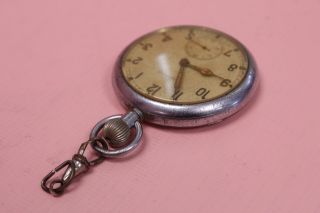 Vintage LEONIDAS Military Issued Mechanical Pocket Watch Spares/Repairs - W20 6