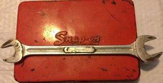1966 Snap - On Tools 3/4 & 7/8” Open End Wrench Vs2428 Vintage