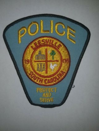 Vintage Leesville Sc Police Department Patch