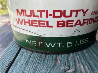 Vintage Wolfs Head Grease Can 5 LB Wheel Bearing 4