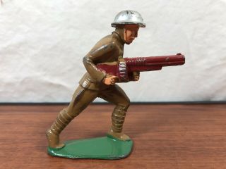 Vintage Manoil No.  27 Machine Gunner Lead Soldier Die - Cast Metal Toy Army Man