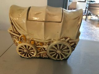 Vintage Mccoy Usa Western Covered Wagon Conastoga " Cookie Wagon " Cookie Jar