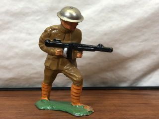 Vintage Manoil Lead Soldier Tommy Gun Thompson Die - Cast Metal WWI Toy Army Man 2