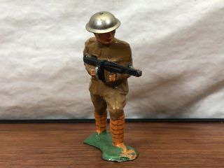 Vintage Manoil Lead Soldier Tommy Gun Thompson Die - Cast Metal WWI Toy Army Man 3