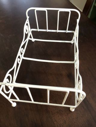 DOLL BED Vintage/Antique Iron Bed 8” X 5” 3