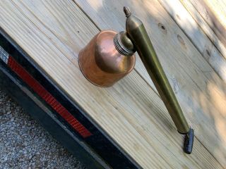 Vintage Brass & Copper Pesticide Bug Garden Sprayer,  Pump Can