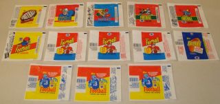 Vintage Topps Football Wax Pack Wrappers 1977 1978 1979 1980 1981 1983 1984 1985