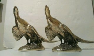 Vintage W.  B.  Mfg Weidlich Brothers 2269 Metal Pheasants Birds Metalware 3