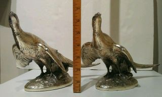 Vintage W.  B.  Mfg Weidlich Brothers 2269 Metal Pheasants Birds Metalware 8