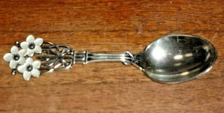 Vintage 1929 A Michelsen Sterling Silver Enamel Christmas Spoon Denmark 42 G