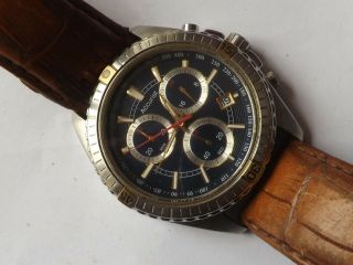 A Vintage Gents Stainless Steel Cased Accurist Chronograph Watch