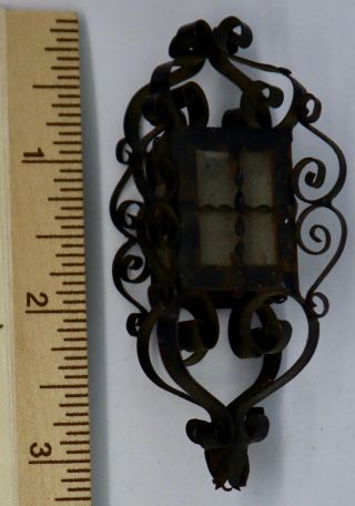 Vintage Miniature Hanging Metal Lamp For Dollhouse Or Doll