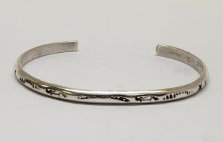 Vintage Navajo Melissa Yazzie Sterling Silver Cuff Bracelet