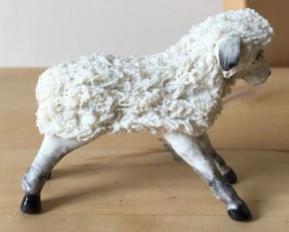 vintage IRISH DRESDEN porcelain dresden lace SHEEP or LAMB figurine 4