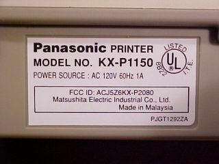 Panasonic KX - P1150 Vintage 36 Pin Dot Matrix Printer w/Cable 4
