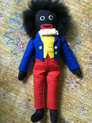 Merrythought Uk Black African Americana Vintage Cloth Doll Exc 18 " Vibrant