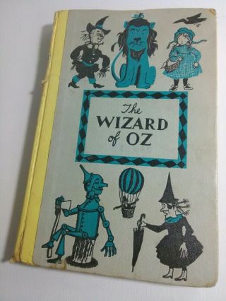The Wizard Of Oz Vintage Hardcover 1944 Junior Deluxe Ed.  Frank Baum Ex - Antique