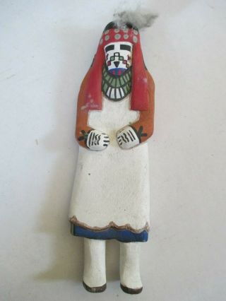 Vintage Hopi Wood Carved And Painted Flat Kachina Doll 8 3/4 X 2 5/8 Inches